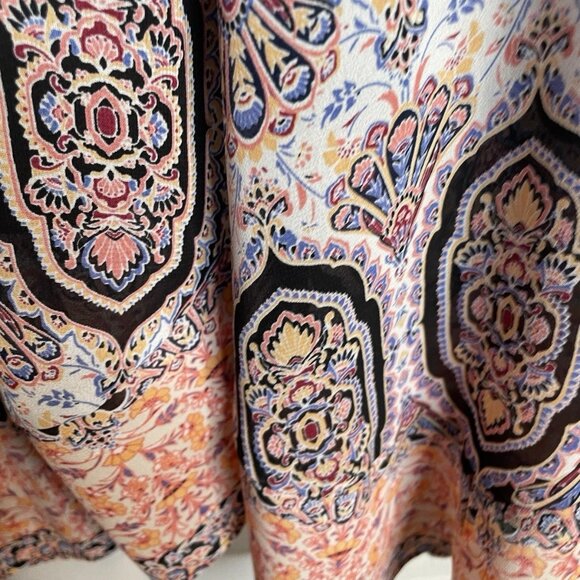 Catherines Womens Plus Midi Asymmetrical Sleeveless Floral Chiffon Dress Size 3X - Picture 8 of 14